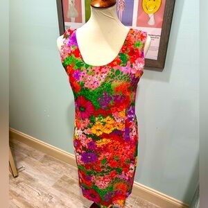 🌸🌼🌺 JAMS WORLD vintage floral sheath dress. Size large